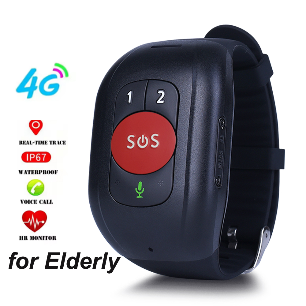 Fall Detection Watch - Elderly 4G SOS GPS Watch GPS
